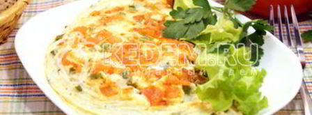 омлет с помидорами неаполитанский. Шаг 9