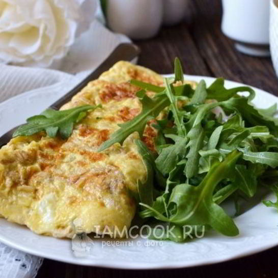 Рецепт омлета с рукколой и овсяными хлопьями