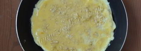 омлет с рукколой и овсяными хлопьями. Шаг 7