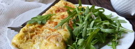 омлет с рукколой и овсяными хлопьями. Шаг 10