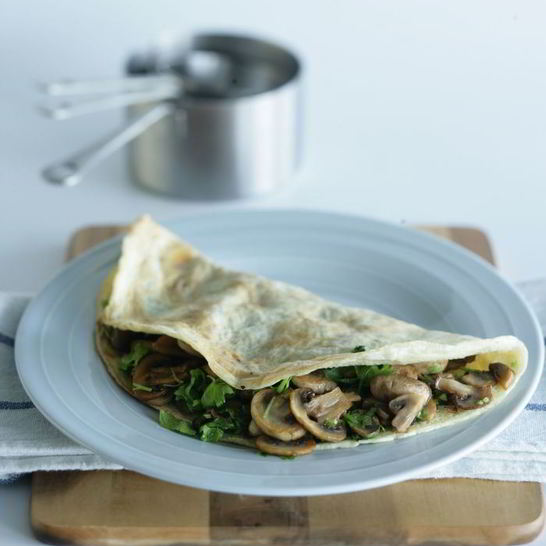 Рецепт омлета с шампиньонами и петрушкой