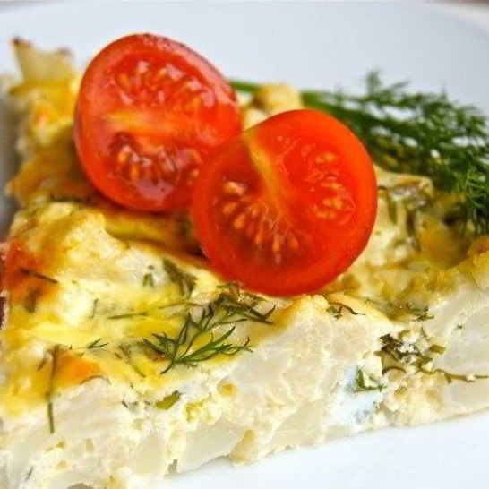 Рецепт омлета с цветной капустой