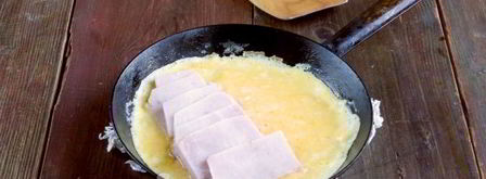 омлет с ветчиной. Шаг 5