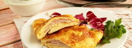 омлет с ветчиной. Шаг 10