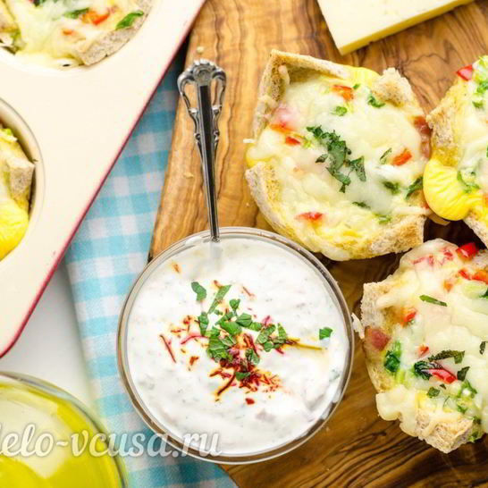 Рецепт омлета запеченного в тосте