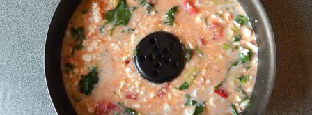 творожный омлет с зеленью и овощами. Шаг 5