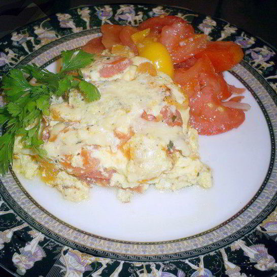 Рецепт вкусного омлета с овощами сытный ужин