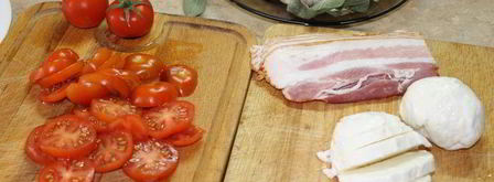 осенний капрезе с чипсами из шалфея. Шаг 4