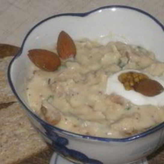 Рецепт фасолевого паштета с карамелизированным луком и имбирем