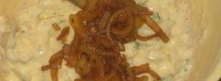 фасолевый паштет с карамелизированным луком и имбирем. Шаг 9