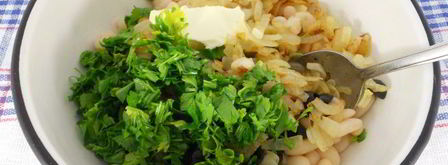 паштет из фасоли с луком и оливками. Шаг 2