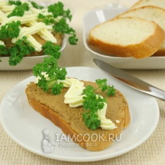 Рецепт паштета из говяжьей печени со сливочным маслом