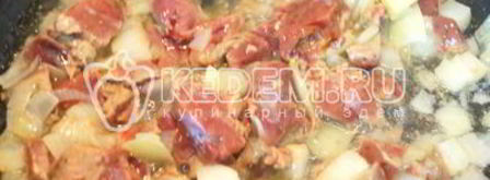 паштет из куриной печени с грибами. Шаг 3