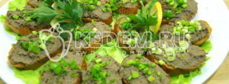 паштет из куриной печени с грибами. Шаг 10