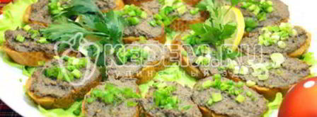 паштет из куриной печени с грибами. Шаг 11