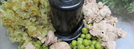 паштет из печени трески с зеленым горошком. Шаг 5