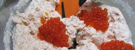 паштет из семги с красной икрой и белым вином. Шаг 5