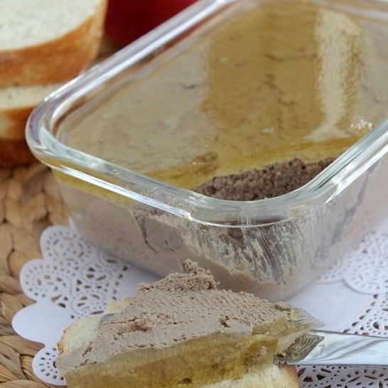 Рецепт паштета из свиной печени с яблочным желе