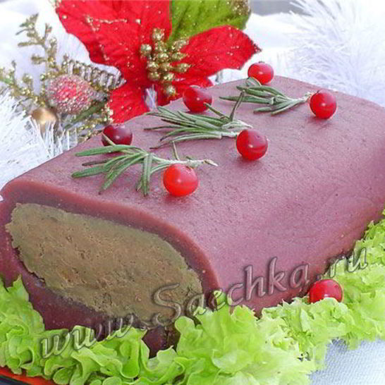 Рецепт печеночного паштета в клюквенном соусе