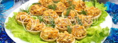 рыбный паштет в тарталетках. Шаг 7