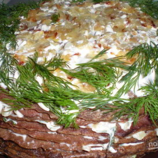 Рецепт печеночного тортика