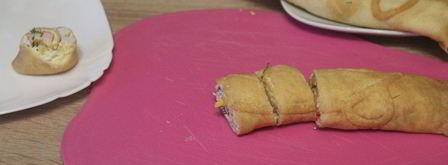 блинные роллы с крабовыми палочками и кукурузой. Шаг 9