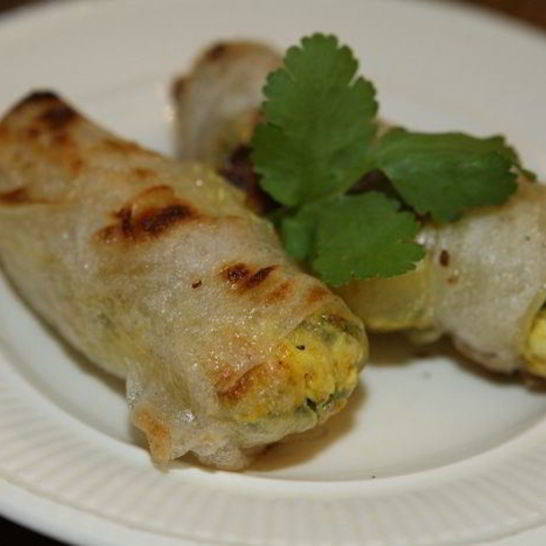 Рецепт домашних спринг-роллы с творогом, тмином и карри