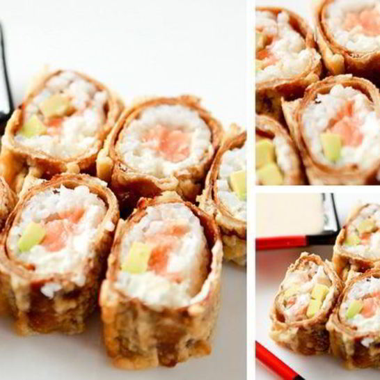 Рецепт горячего ролла — росу драгон маки с цитрусовым соусом спайс