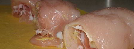 куриные роллы с беконом и сыром. Шаг 3