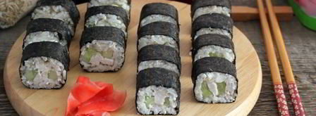 роллы с бурым рисом. Шаг 13