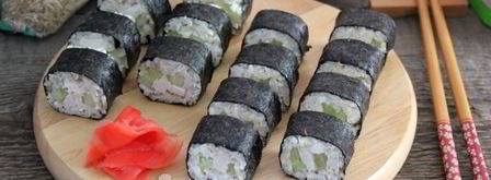 роллы с бурым рисом. Шаг 14