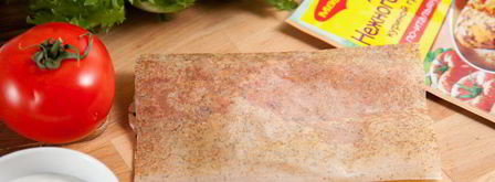 роллы с куриной грудкой и салатом. Шаг 3