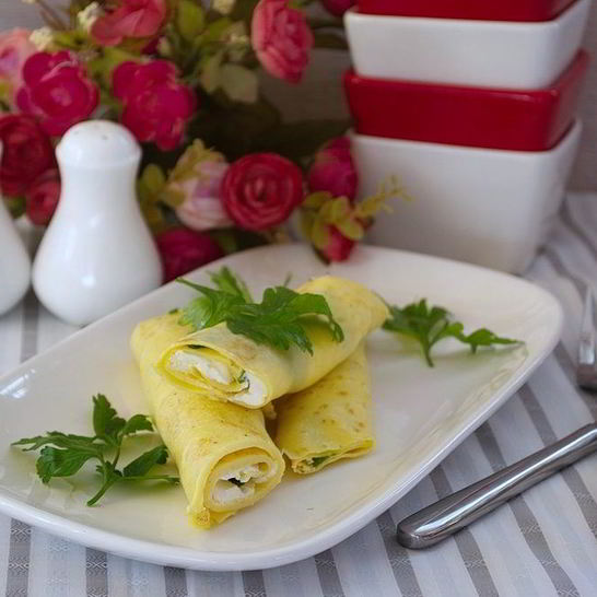 Рецепт роллов с омлетом