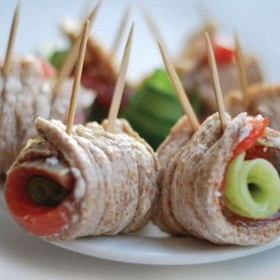 Рецепт закусочных роллов из хлебцов