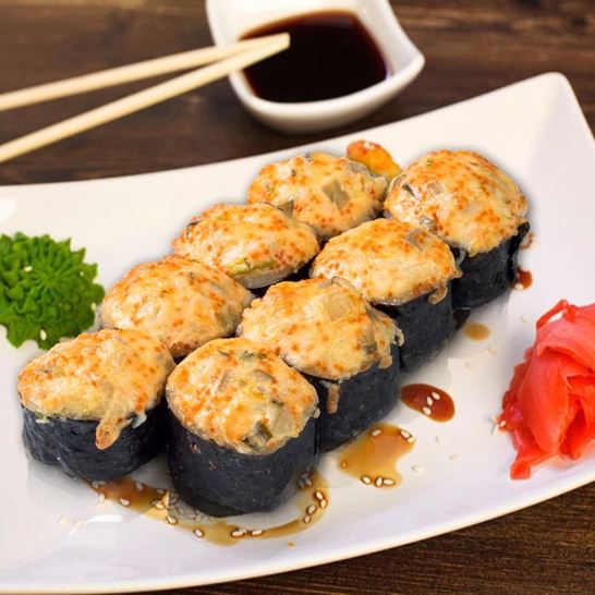 Рецепт запеченных роллов с крабовым мясом