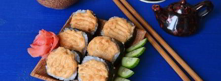 запеченные роллы с лососем. Шаг 17