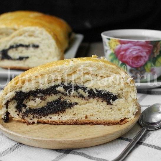 Рецепт дрожжевого рулета с маком