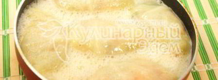 капустные рулетики в омлете. Шаг 6