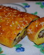 Картофельный рулет с грибами