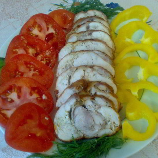 Рецепт куриного домашнего рулета