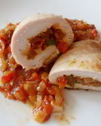 Куриные рулетики с овощами