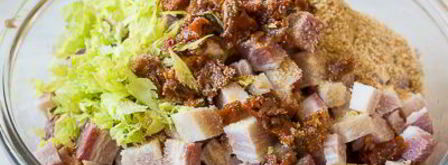 мясной рулет с копченой грудинкой. Шаг 4