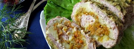 мясной рулет с овощами. Шаг 11