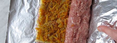 мясной рулет с овощами. Шаг 7