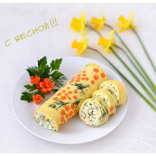 Рецепт нежнейшего рулета краски весны