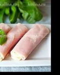 Пикантные рулетики из ветчины