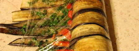 рулет из баклажанов и запеченного перца. Шаг 7