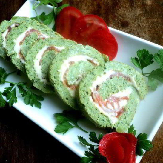 Рецепт рулета из брокколи с семгой