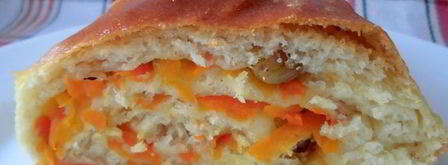 рулет из дрожжевого теста с тыквой. Шаг 12