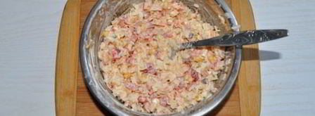 рулет из лаваша с крабовой начинкой. Шаг 4